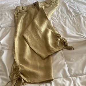 Morrissey Y? Tan Wide Leg Pants with Relaxed Fit